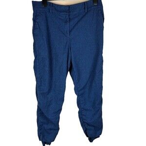 Talbots Women’s Blue Luxe Slim Ankle Wool Pants Cinched And Lined Size 12